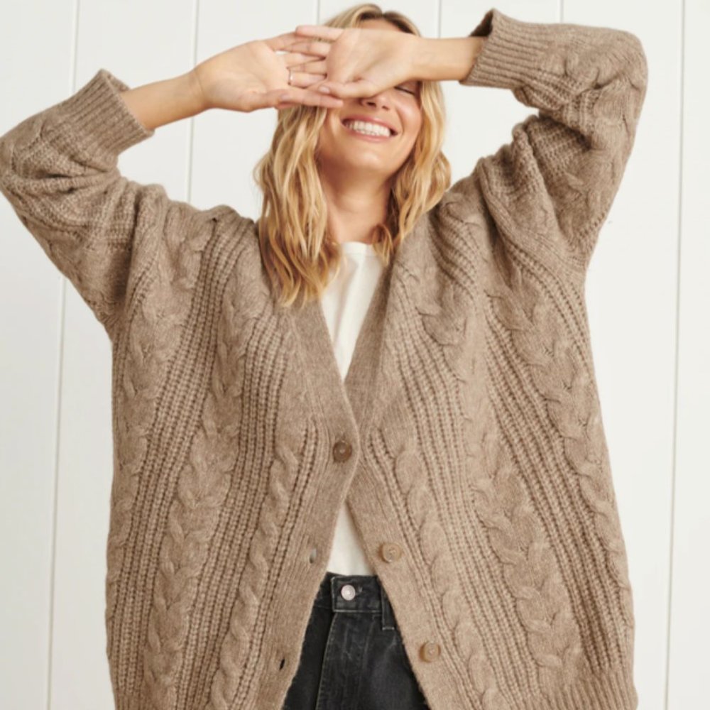 Jenni Kayne Cable Cocoon Cardigan NWOT